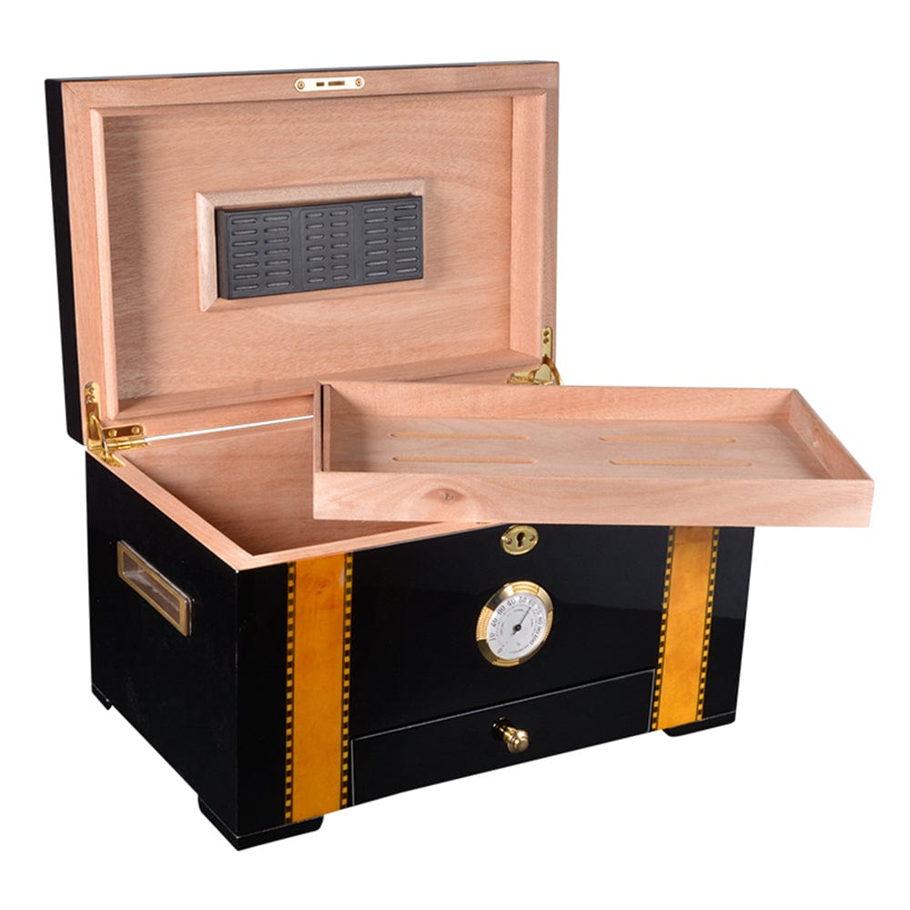 Louis Vuitton Lacquer Wood Desk Cigar Cigarette Humidor Case