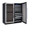 Image of Allavino 249 Bottle Three Zone Stainless Steel Side-by-Side Wine Refrigerator