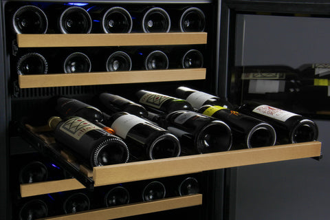 Allavino 56 Bottle Single Zone Black Wine Refrigerator
