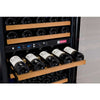 Image of Allavino 112 Bottle Three Zone Black Side-by-Side Wine Refrigerator