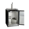 Image of Kegco HK38BSU-1 Single Tap Undercounter Kegerator with X-CLUSIVE Premium Direct Draw Kit - Right Hinge