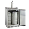 Image of Kegco HK38SSU-1 Full Size Digital Outdoor Undercounter Kegerator with X-CLUSIVE Premium Direct Draw Kit - Right Hinge