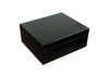 Image of Prestige Chalet Black Humidor with Humidifier & Hygrometer - Humidor Enthusiast