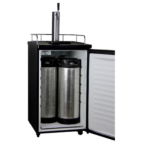 Kegco ICK19B-1 Javarator Cold-Brew Coffee Dispenser with Black Cabinet and Door