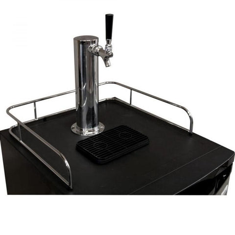 Kegco K199SS-1NK Single Keg Tap Faucet Kegerator with Black Cabinet and Stainless Steel Door