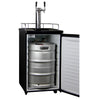 Image of Kegco K199B-2NK Double Keg Tap Faucet Kegerator with Black Cabinet and Door