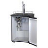 Image of Kegco K309SS-1NK Full Size Single Tap Faucet Kegerator - Black Cabinet with Stainless Steel Door