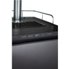 Image of Kegco K309X-1NK One Tap Faucet Digital Temperature Kegerator - Black Cabinet with Black Stainless Steel Door