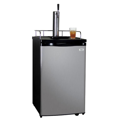 Kegco KOM19S-1NK Kombucharator with Black Cabinet and Stainless Steel Door