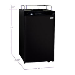 Kegco MDK-199B-01 Kegerator Cabinet Only - Black Cabinet and Door