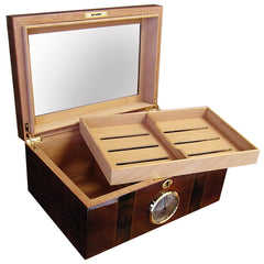 The Ambassador Beveled Glass Top Humidor by Prestige Import Group
