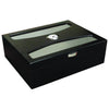 Image of Prestige Import Group, Prestige Import Group 'The Delano' Black Humidor with UV Glass, Humidor - Humidor Enthusiast