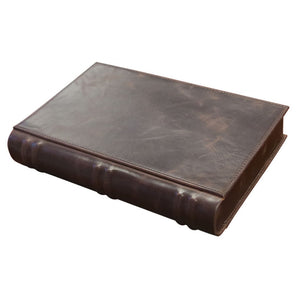 The Novelist Brown Leather Book Travel Cigar Humidor by Prestige Import Group