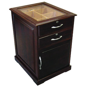 The Santiago End Table Cigar Humidor in Walnut by Prestige Import Group