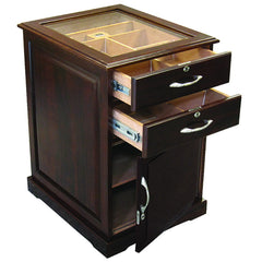 The Santiago End Table Humidor in Walnut by Prestige Import Group