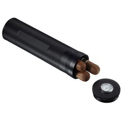Visol Delta Black Matte Stainless Steel Cigar Tube - 1 Cigar