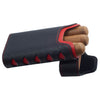 Image of Visol, Visol Black & Red Diamond PU Leather Flip Case, Humidor - Humidor Enthusiast