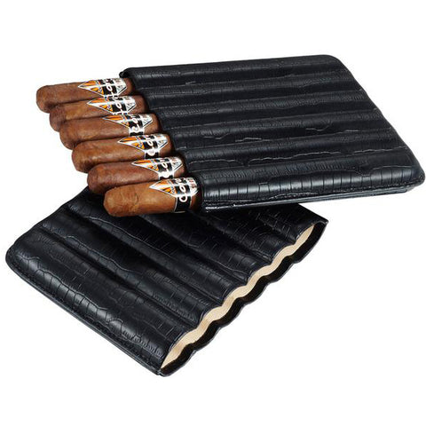 Visol, Visol Cardona Black Leather Case, Humidor - Humidor Enthusiast