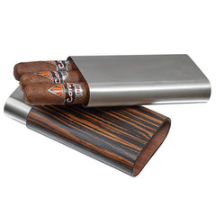 Visol, Visol Carver Ebony and Stainless Steel Case, Humidor - Humidor Enthusiast