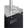 Image of Kegco XCK-1B Commercial Grade One Tap Keg Faucet Kegerator - Black Cabinet with Black Door