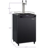 Image of Kegco KOM163B-2NK Dual Faucet Commercial Grade Digital Kombucharator - Black Cabinet with Black Door