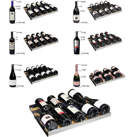 Allavino 56 Bottle Single Zone Black Wine Refrigerator