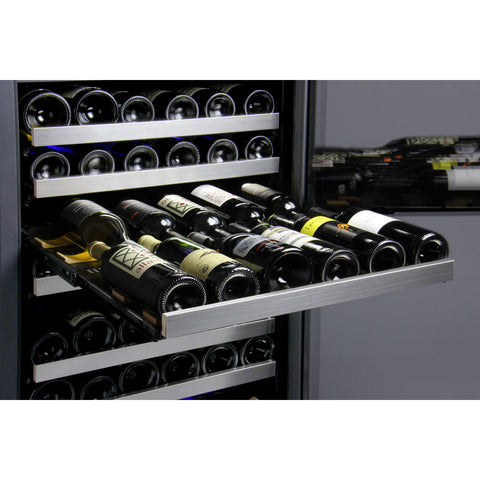 Allavino 128 Bottle Single Zone Stainless Steel Right Hinge Wine Refrigerator