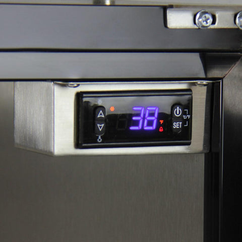 Kegco HK38BSC-L-1 Full Size Digital Commercial Undercounter Kegerator with X-CLUSIVE Premium Direct Draw Kit - Left Hinge