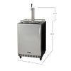 Image of Kegco HK38BSC-L-1 Full Size Digital Commercial Undercounter Kegerator with X-CLUSIVE Premium Direct Draw Kit - Left Hinge