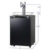 Image of Kegco KOM20B-3 Triple Faucet Kombucha Keg Cooler with Black Cabinet and Door