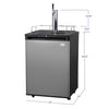 Image of Kegco K309SS-1NK Full Size Single Tap Faucet Kegerator - Black Cabinet with Stainless Steel Door