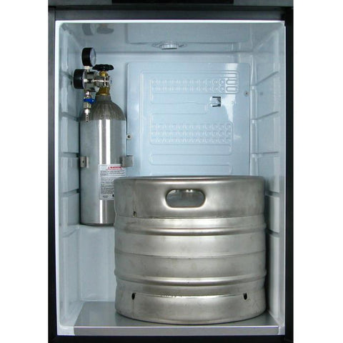 Kegco K209B-3NK Triple Keg Tap Faucet Draft Beer Dispenser Kegerator - Black Cabinet with Matte Black Door