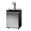 Image of Kegco K209SS-3NK Three Keg Tap Faucet Kegerator - Black Cabinet with Stainless Steel Door