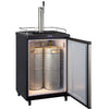 Image of Kegco KOM163S-1NK Commercial Grade Digital Kombucha Dispenser - Black Cabinet with Stainless Steel Door