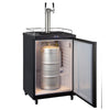 Image of Kegco Z163B-2NK Two Faucet Commercial Grade Kegerator with Digital Temp Control - Black Cabinet with Black Door