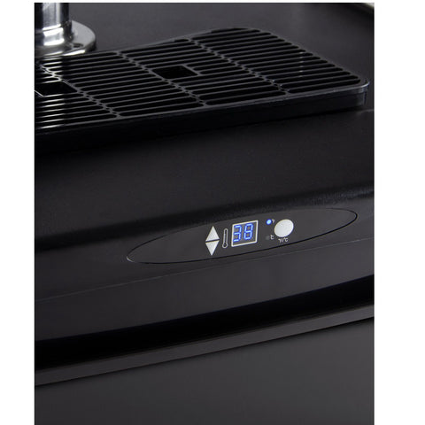 Kegco Z163B-1NK Single Tap Faucet Full Size Commercial Grade Digital Kegerator - Black Cabinet with Black Door